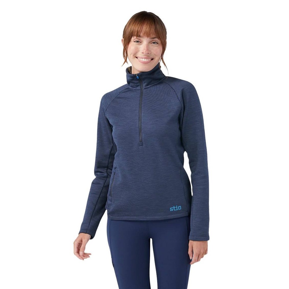Stio Women's Glide Power Stretch Half Zip NWT MSRP $139 Navy Size Medium